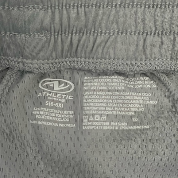 ATHLETIC WORKS Gray Athletic Active Shorts Girls S (6/6x) - Picture 2 of 5